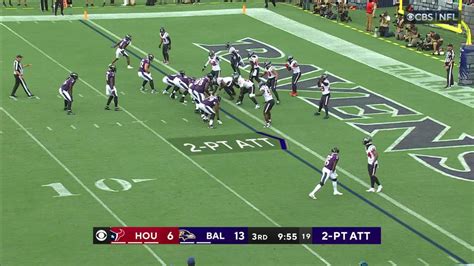 Baltimore Ravens Running Back Gus Edwards Bangs In 2 Point Conversion