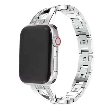 Antiimpacto Bracelete Pulseira Aço Diamond para Apple Watch Series Se