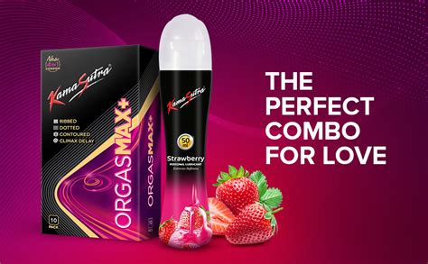 Buy Kamasutra Orgas Max Condoms For Men Count 10 With Strawberry Water