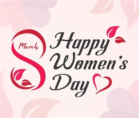 Premium Vector Women Day Text Style