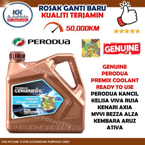 New Premix Ready To Use Radiator Coolant Merah Genuine Perodua Viva