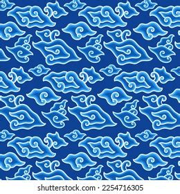 Indonesian Pattern Called Batik Mega Mendung Stock Vector Royalty Free