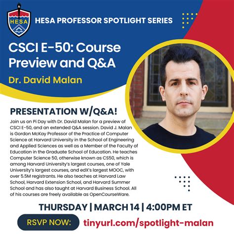 Professor Spotlight: Dr. David Malan | Harvard Extension Student Association (HESA) | Empowering ...