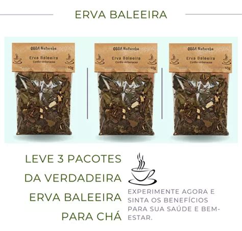 Kit Ch De Erva Baleeira Folhas Pura Cordia Verbenacea R Em