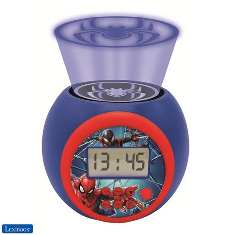 Reloj despertador con proyector Spiderman Marvel con función de