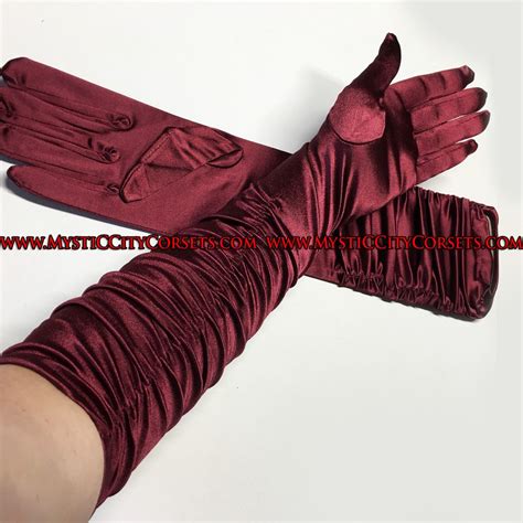 Satin Gloves Mystic City Corsets