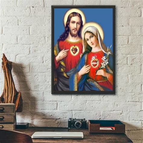 Quadro Sagrado Coração De Jesus E Maria Elo7 Produtos Especiais