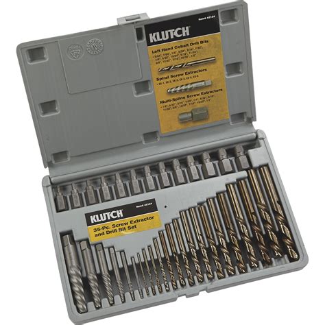 Klutch Screw Extractor And Drill Bit Set 35 Pc Northern Tool