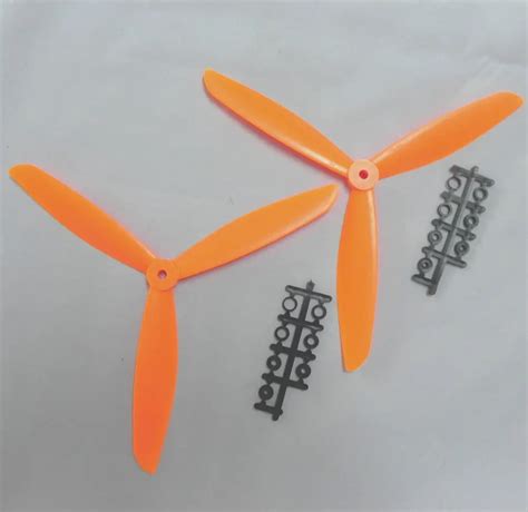 Three 3 Blade Propeller 1045 1045 Cw Ccw For Quad Multicopter Orange