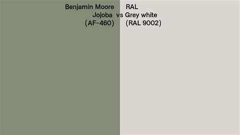 Benjamin Moore Jojoba Af Vs Ral Grey White Ral Side By