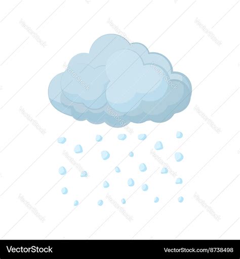 Cloud and hail icon cartoon style Royalty Free Vector Image