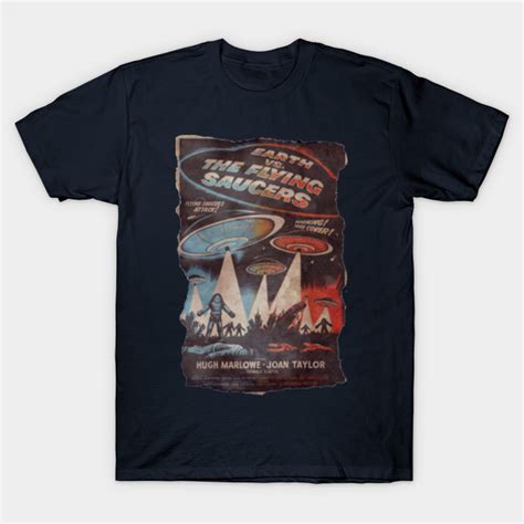 Earth Vs The Flying Saucers Vintage Film T Shirt Teepublic