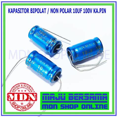 Jual Kapasitor Bipolar Non Polar Nonpolar 10uf 10 Uf 100v KA PIN Di