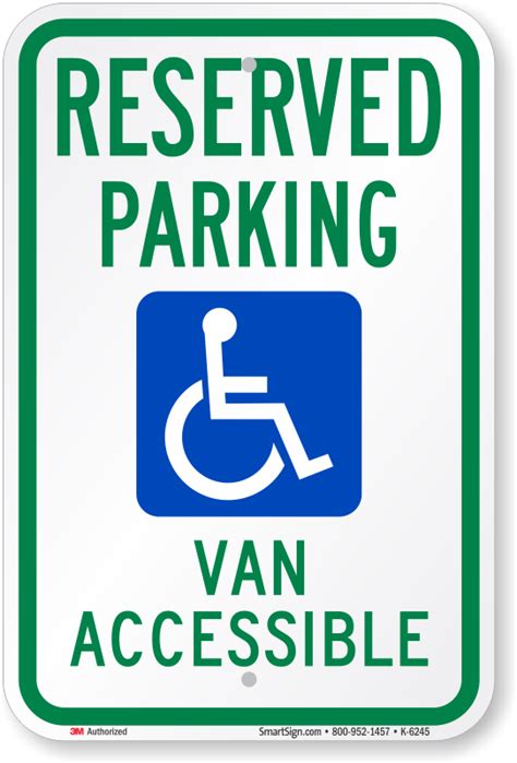 Reserved Parking Van Accessible Sign