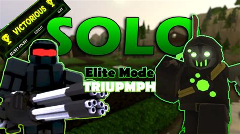 Roblox Tdx Solo Elite Triumph On Secret Forest Strat In Desc Youtube