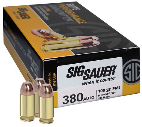 Sig Sauer E B Elite Ball Acp Gr Full Metal Jacket Fmj