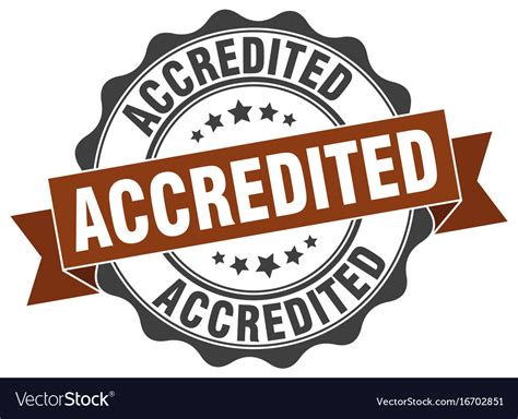 accredited stamp sign seal royalty  vector image