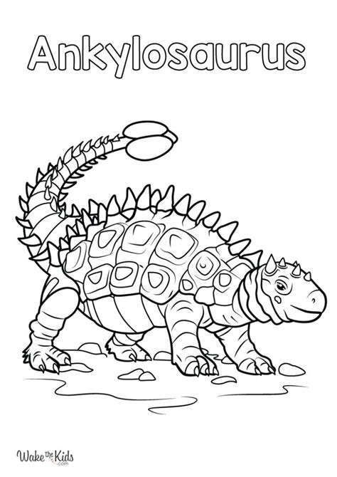 Ankylosaurus Coloring Pages Free Printable Pdfs Wakethekids