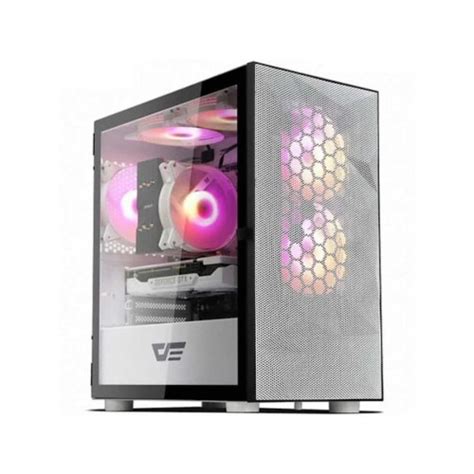 Jual Aigo DarkFlash DLM21 MESH White Tempered Glass Micro ATX Gaming