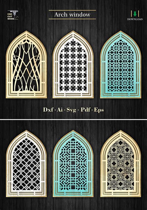 Decorative Cathedral Windows Arch Bundles Gothic Window Arches For