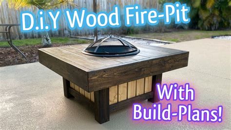 Diy Wood Fire Pit Table Build It Yourself Modular Solid Wood Youtube