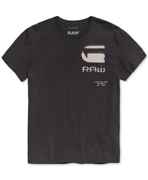 G Star Raw Mens Raw Typography Logo Graphic T Shirt Macys