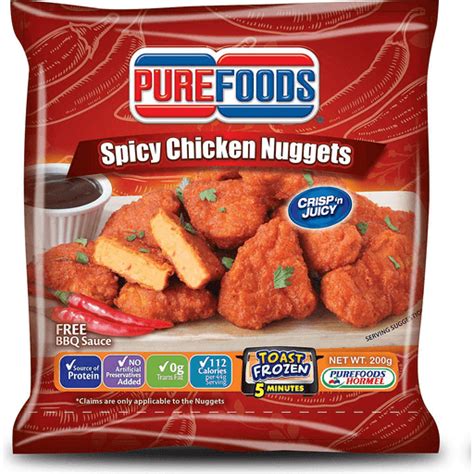 Purefoods Spicy Chicken Nuggets | 200g | Ready To Cook | Walter Mart