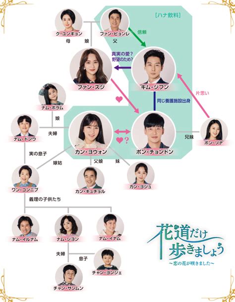 韓国ドラマ【花道だけ歩きましょう】相関図とキャスト情報