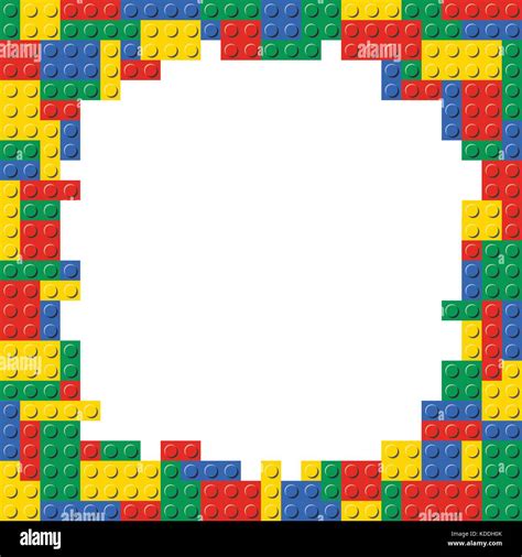 Lego Building Blocks Brick Border Frame Background Pattern Texture