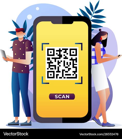 Qr Code Scanning Concept Royalty Free Vector Image