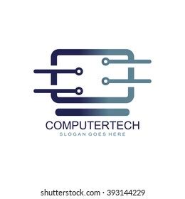 Computer Tech Logo Stock Vector (Royalty Free) 393144229 | Shutterstock