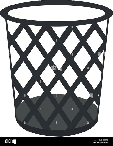 Vector Illustration Of Classic Office Trash Can Stock Vector Image