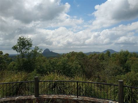 Glass House Mountains Lookout - BBQs, Picnic Tables, Address, Sunset, QLD