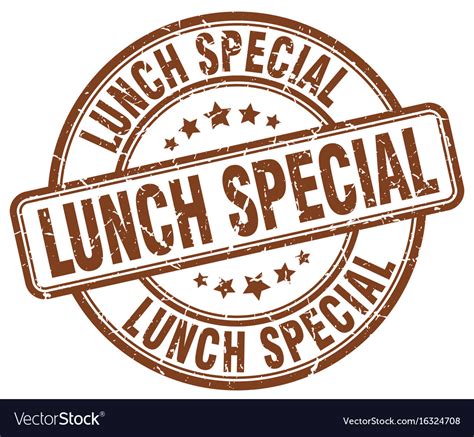 Lunch Special Stamp Royalty Free Vector Image Vectorstock