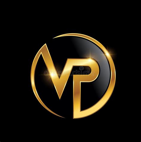 Golden Circle Vp Logo Sign Stock Vector Illustration Of Construction