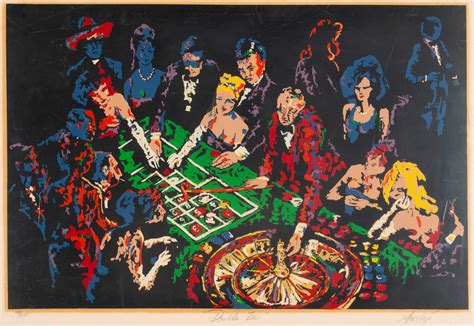 Lot - ROULETTE SCENE IN THE MANNER OF LEROY NEIMAN