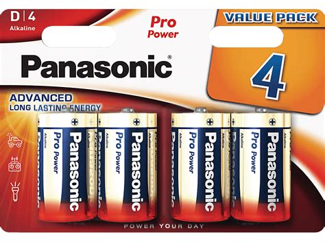 PANASONIC LR20PPG 4BW LR20 Batterien Alkaline 1 5 Volt 4 Stück LR20