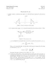 Hw4 Pdf Digital Signal Processing Prof Haris Vikalo February 8 2018