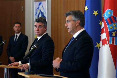 Hrvaški predsednik Milanović obtožil premierja Plenkovića da krši