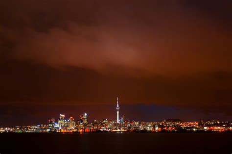 Skyline Of Auckland Featuring The Sky Tower The Tallest Free Standing