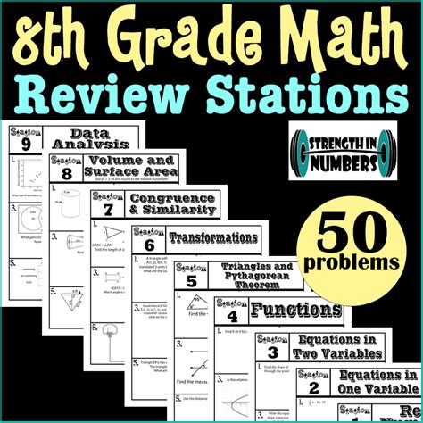 Th Grade Math End Of The Year Review Stations Made By Teachers