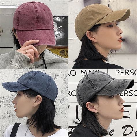 Washed Korean Baseball Cap Unisex Shopee Philippines