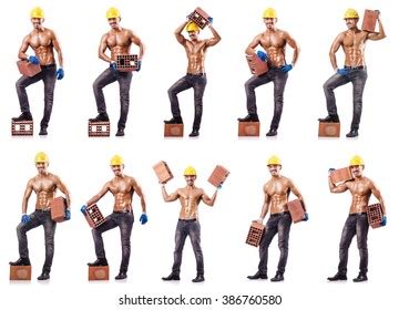 Composite Photo Naked Man Bricks Stock Photo 386760580 Shutterstock