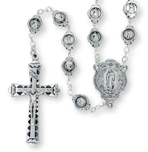 Rc Our Lady Of Guadalupe Metal Bead Image Rosary