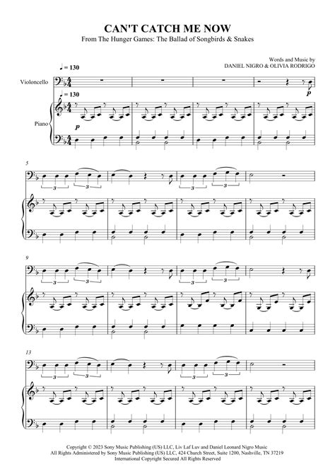 Cant Catch Me Now Arr Scmusic By Olivia Rodrigo Sheet Music For