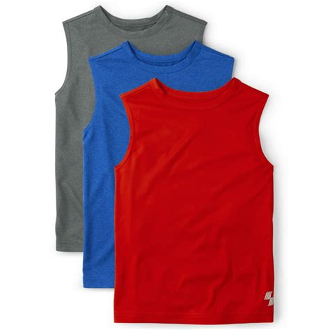 The Childrens Place Boys Athletic Muscle Tank Tops 3 Pack Sizes Xs