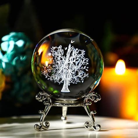 Zeershee Mm The Tree Of Life D Crystal Ball With Stand Laser