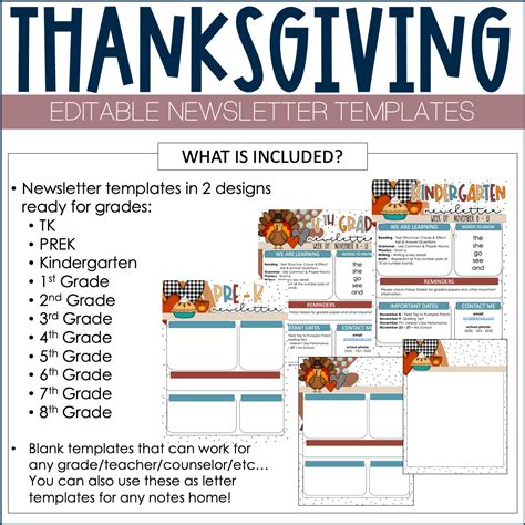 Thanksgiving Newsletter Templates — Stephanie Nash