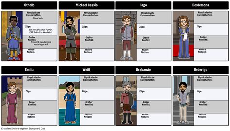 Othello Zeichen Storyboard Par De Examples