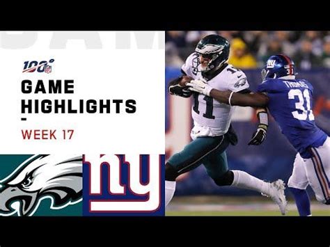 Eagles vs. Giants Week 17 Highlights | NFL 2019 - YouTube